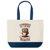 Sac de shopping bleu Randonneuse Chouette Grain