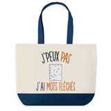 Sac de shopping bleu J'peux pas Mots Fléchés