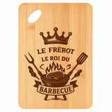 Planche bambou gravée personnalisée homme idée cadeau Fête des Pères apéro 30×20 prénom cuisine plateau fromage anniversaire noel papa papi 