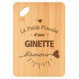 Planche bambou gravée personnalisée femme idée cadeau Fête des Mères apéro 30×20 prénom cuisine plateau fromage anniversaire noel maman mamie