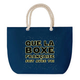 Sac de plage Bleu anse corde Boxe Française soit avec toi