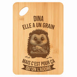 Planche bambou gravée personnalisée femme idée cadeau Fête des Mères apéro 30×20 prénom cuisine plateau fromage anniversaire noel maman mamie