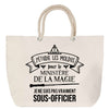 Sac Fête des Mères Mamie Famille Idée Cadeau anniversaire Noël Travail Boulot Métier Départ Retraite Collègue Femme cabas shopping plage