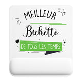 Tapis de souris ergonomique avec repose-poignet, accessoire bureau pour femme et homme, fête des pères, cadeau pas cher, idée cadeau fête des mères, secret santa, départ à la retraite, télétravail et gaming