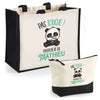 Cabas homme sac plage ou shopping tote bag pochette trousse Idée cadeau original pour anniversaire Noël travail départ retraite collègue famille fetes des pères papa papi