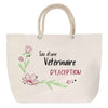 Sac Fête des Mères Mamie Famille Idée Cadeau anniversaire Noël Travail Boulot Métier Départ Retraite Collègue Femme cabas shopping plage