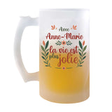 Chope de bière personnalisé, idée cadeau pour maman, femme ou collègue. Parfait pour Noël, anniversaire, fête des mères ou Secret Santa.
