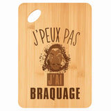 Planche bambou gravée personnalisée femme homme idée cadeau Fête des Mères Fête des Pères apéro papa maman prénom cuisine plateau fromage