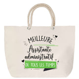 Sac Fête des Mères Mamie Famille Idée Cadeau anniversaire Noël Travail Boulot Métier Départ Retraite Collègue Femme cabas shopping plage