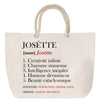 Sac Fête des Mères Mamie Famille Idée Cadeau anniversaire Noël Travail Boulot Métier Départ Retraite Collègue Femme cabas shopping plage