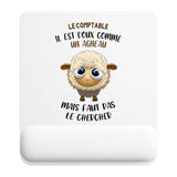 Tapis de souris ergonomique avec repose-poignet, accessoire bureau pour femme et homme, fête des pères, cadeau pas cher, idée cadeau fête des mères, secret santa, départ à la retraite, télétravail et gaming