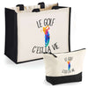 Cabas homme ou femme sac plage ou shopping tote bag pochette trousse Idée cadeau original pour anniversaire Noël travail départ retraite collègue famille fete des mères fetes des pères papa maman mamie papi