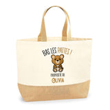 Sac Jute Fête des Mères Fêtes des Pères Mamie Papi Famille Idée Cadeau anniversaire Noël Travail Boulot Métier Départ Retraite Collègue Femme Homme