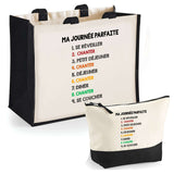 Cabas homme ou femme sac plage ou shopping tote bag pochette trousse Idée cadeau original pour anniversaire Noël travail départ retraite collègue famille fete des mères fetes des pères papa maman mamie papi