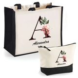 Cabas femme sac plage ou shopping tote bag pochette trousse Idée cadeau original pour anniversaire Noël travail départ retraite collègue famille fete des mères maman mamie