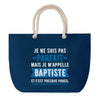 Sac de plage Bleu anse corde Baptiste Parfait