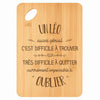 Planche bambou gravée personnalisée homme idée cadeau Fête des Pères apéro 30×20 prénom cuisine plateau fromage anniversaire noel papa papi 