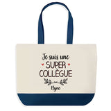 Sac de shopping bleu Elyne Super Collègue