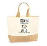 Sac Jute Fête des Mères Fêtes des Pères Mamie Papi Famille Idée Cadeau anniversaire Noël Travail Boulot Métier Départ Retraite Collègue Femme Homme