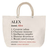 Sac Fête des Mères Mamie Famille Idée Cadeau anniversaire Noël Travail Boulot Métier Départ Retraite Collègue Femme cabas shopping plage
