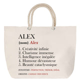 Sac Fête des Mères Mamie Famille Idée Cadeau anniversaire Noël Travail Boulot Métier Départ Retraite Collègue Femme cabas shopping plage