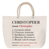 Sac Fête des Mères Mamie Famille Idée Cadeau anniversaire Noël Travail Boulot Métier Départ Retraite Collègue Femme cabas shopping plage