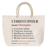 Sac Fête des Mères Mamie Famille Idée Cadeau anniversaire Noël Travail Boulot Métier Départ Retraite Collègue Femme cabas shopping plage