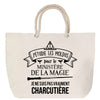 Sac Fête des Mères Mamie Famille Idée Cadeau anniversaire Noël Travail Boulot Métier Départ Retraite Collègue Femme cabas shopping plage