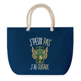 Sac de plage Bleu anse corde J'peux Pas Guitare