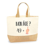 Sac Jute Fête des Mères Fêtes des Pères Mamie Papi Famille Idée Cadeau anniversaire Noël Travail Boulot Métier Départ Retraite Collègue Femme Homme