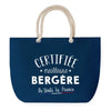 Sac de plage Bleu anse corde Certifiée meilleure Bergère