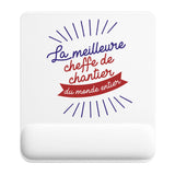 Tapis de souris ergonomique avec repose-poignet, accessoire bureau pour femme et homme, fête des pères, cadeau pas cher, idée cadeau fête des mères, secret santa, départ à la retraite, télétravail et gaming