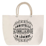 Sac Fête des Mères Mamie Famille Idée Cadeau anniversaire Noël Travail Boulot Métier Départ Retraite Collègue Femme cabas shopping plage