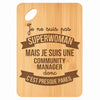 Planche bambou gravée personnalisée femme idée cadeau Fête des Mères apéro 30×20 prénom cuisine plateau fromage anniversaire noel maman mamie