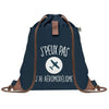 sac a dos bleu coton recycle avec pochette idee cadeau originale pour collegue ami prof ou membre de la famille cadeau mixte noel anniversaire secret santa ou depart au travail sac leger pratique et ecologique design breton moderne