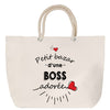 Sac Fête des Mères Mamie Famille Idée Cadeau anniversaire Noël Travail Boulot Métier Départ Retraite Collègue Femme cabas shopping plage