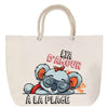 Sac Fête des Mères Mamie Famille Idée Cadeau anniversaire Noël Travail Boulot Métier Départ Retraite Collègue Femme cabas shopping plage