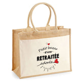 Sac Fête des Mères Mamie MAman Soeur Femme Famille Idée Cadeau anniversaire Noël Travail Boulot Métier Départ Retraite Collègue Femme cabas shopping plage