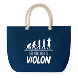 Sac de plage Bleu anse corde Née pour Violon