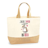 Sac Jute Fête des Mères Fêtes des Pères Mamie Papi Famille Idée Cadeau anniversaire Noël Travail Boulot Métier Départ Retraite Collègue Femme Homme