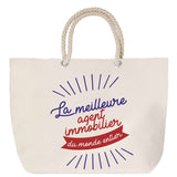 Sac Fête des Mères Mamie Famille Idée Cadeau anniversaire Noël Travail Boulot Métier Départ Retraite Collègue Femme cabas shopping plage