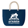 Sac de plage Bleu anse corde Parkour Légende Humour Geek