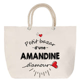 Sac Fête des Mères Mamie Famille Idée Cadeau anniversaire Noël Travail Boulot Métier Départ Retraite Collègue Femme cabas shopping plage