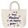 Sac Fête des Mères Mamie Famille Idée Cadeau anniversaire Noël Travail Boulot Métier Départ Retraite Collègue Femme cabas shopping plage