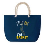 Sac de plage Bleu anse corde J'peux Pas Basket