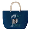 Sac de plage Bleu anse corde J'peux Pas Accordéon