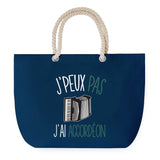 Sac de plage Bleu anse corde J'peux Pas Accordéon