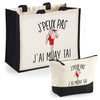 Cabas homme ou femme sac plage ou shopping tote bag pochette trousse Idée cadeau original pour anniversaire Noël travail départ retraite collègue famille fete des mères fetes des pères papa maman mamie papi