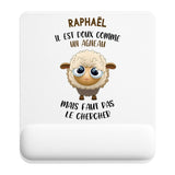 Tapis de souris ergonomique avec repose-poignet, accessoire bureau pour femme et homme, fête des pères, cadeau pas cher, idée cadeau fête des mères, secret santa, départ à la retraite, télétravail et gaming