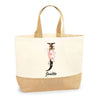 Sac Jute Fête des Mères Fêtes des Pères Mamie Papi Famille Idée Cadeau anniversaire Noël Travail Boulot Métier Départ Retraite Collègue Femme Homme